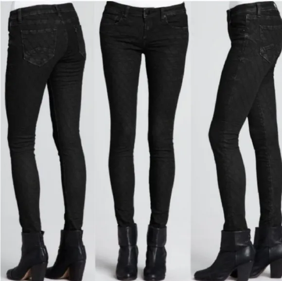 ⭐HP⭐ D-ID Black Quilted Denim Jeans