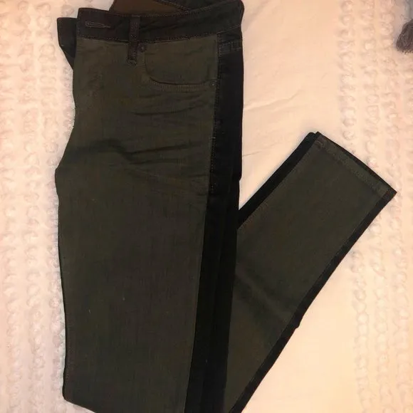 D-ID Dual-Color Skinny Jeans