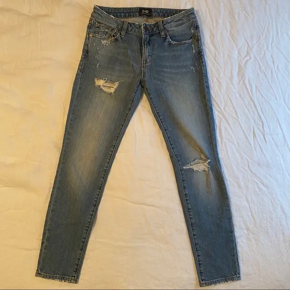 D-ID Med Wash Florence Ankle Skinny Jeans Sz 28