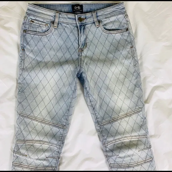 D-ID New York Moto Zip Skinny Jean Size 27