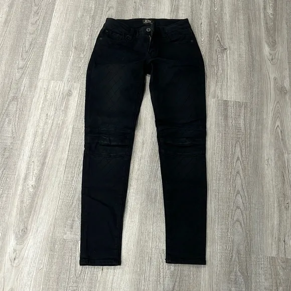 Quilted detail skinny jeans