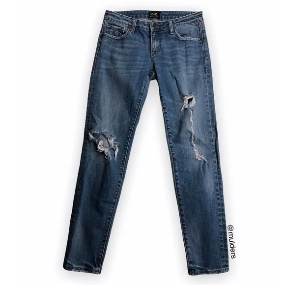 D-iD Blue Florence Blue Ankle Distressed Skinny Jeans