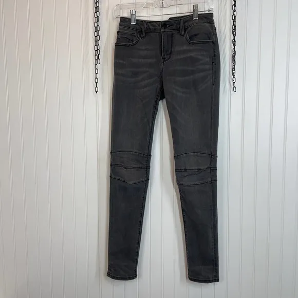 D-ID Women’s Gray Mid Rise Stretchable Skinny Jeans Size 26