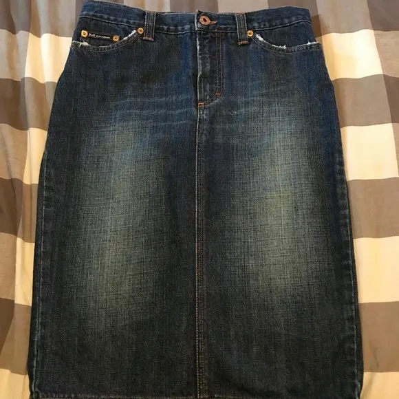 Dolce& Gabbana-  Denim Pencil skirt
