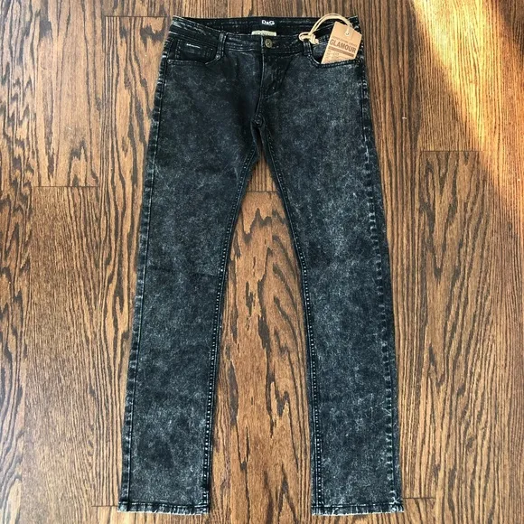 NWT D&G Tie-Dye Black Jeans Skinny Size 2
          
      NWT
