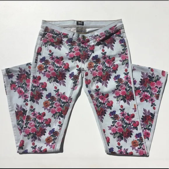 NWOT D&G Floral Jeans 25/31