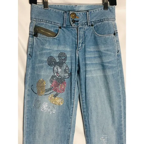 D & G Dolce Gabanna Women's Blue Vintage Disney Straight Leg Jeans Size 27