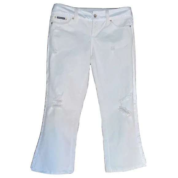 EUC D&G Tuxedo Stripe White Jeans, Dolce and Gabbana, size 28, It 42