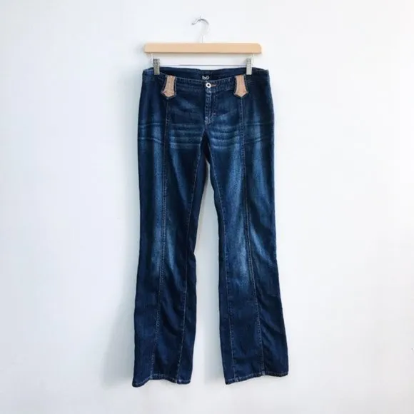 vintage y2k D&G western flare leg boho low rise jeans - size 28