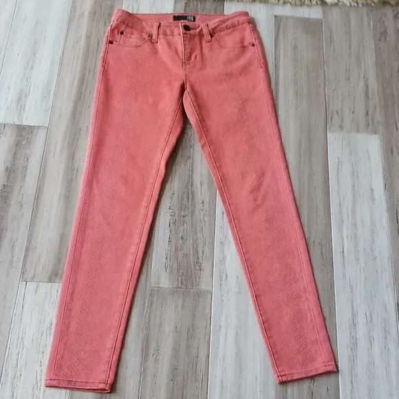 David Kahn Muted Snakeskin Skinny Jeans