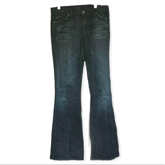 David Kahn Jeans Women 27 Cut 919 Blue Distressed