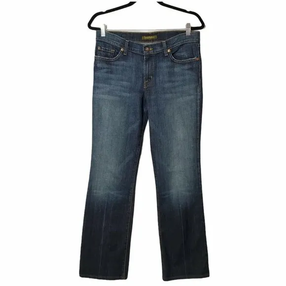 David Kahn Mid Rise Bootcut Jeans Dark Rinse 8