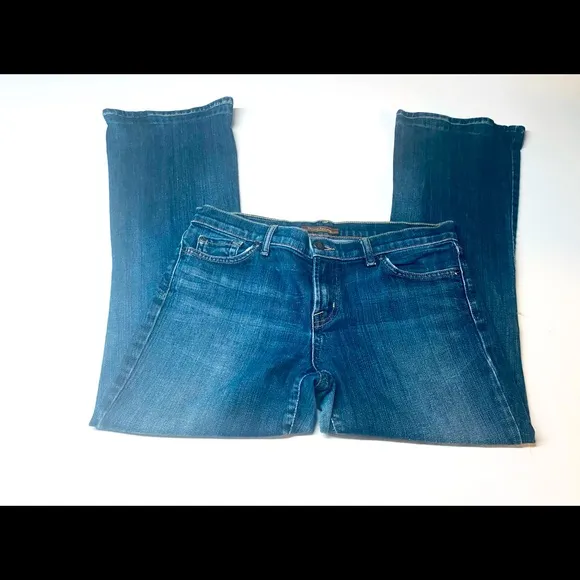 David Khan Blue Denim Distressed Mid Rise Jeans Size 30