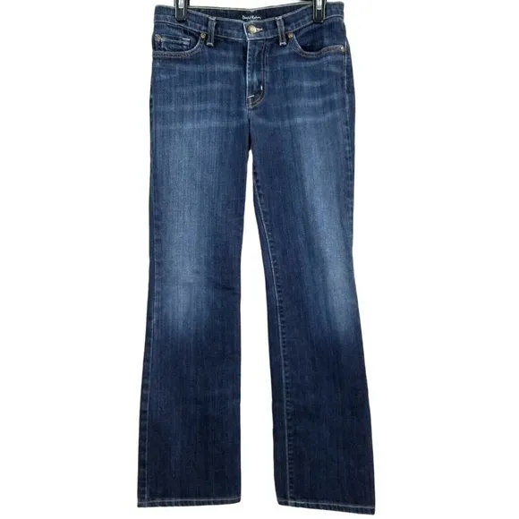 David Kahn Jeans Women Size 6 Short MidRise Dark Wash Blue Denim Designer Casual