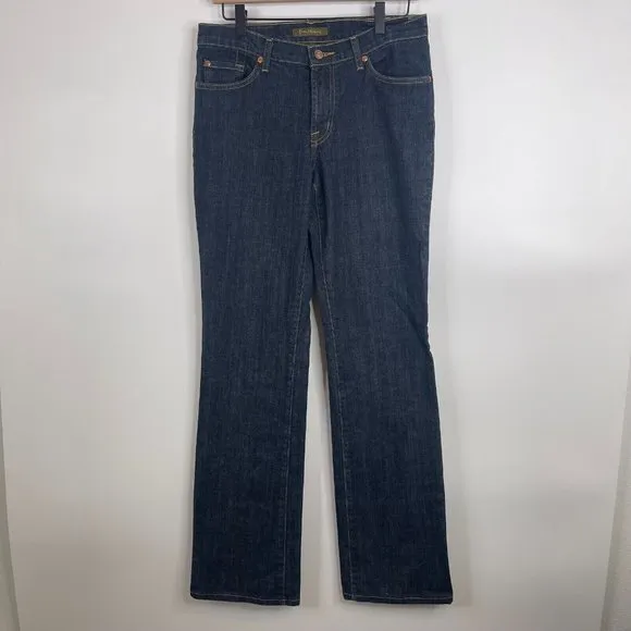 David Kahn Womens Jeans Size 6 Lauren Dark Wash Straight Cut Mid Rise Tall