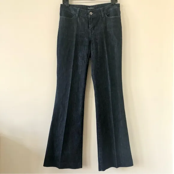 David Kahn wide leg flare jeans with a dark wash