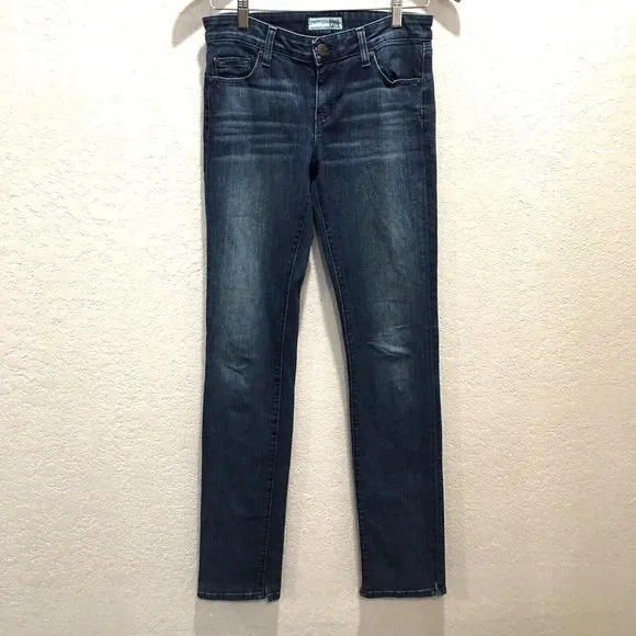 👍$10/Bundle David Kahn Women Nikki Straight Leg Jeans 26 Tall Slim Slits in Hem