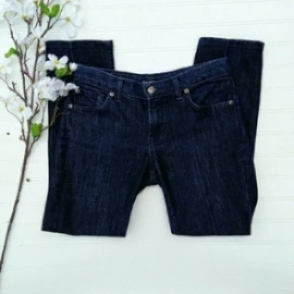 David Kahn dark wash straight crop jeans size 26
