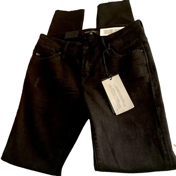 NWT Dear John Black Distressed Jeans Sz 26
          
      NWT