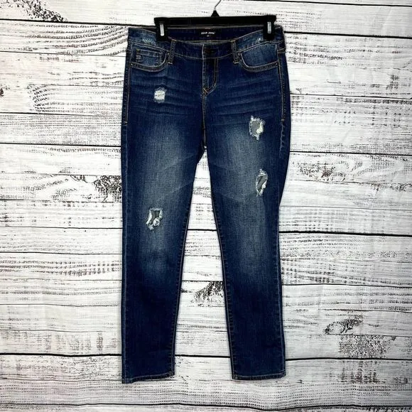 Dear John Madison Girlfriend Jeans Dark Wash Distressed 25