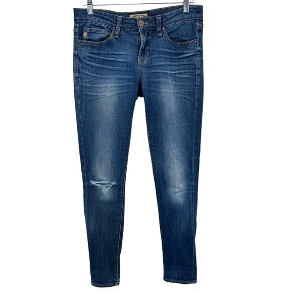 Dear John Mid Rise Stretch Skinny Distressed Pocket’s Woman’s Denim Jeans Sz 28