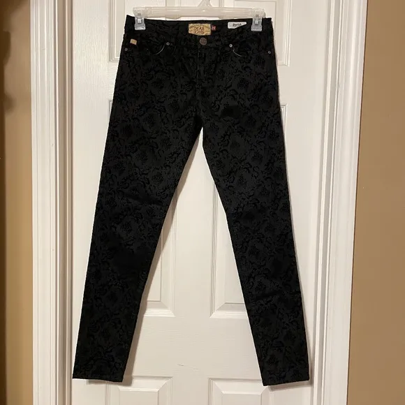 Dear John Joyrich Black Velvet Skinny Jeans