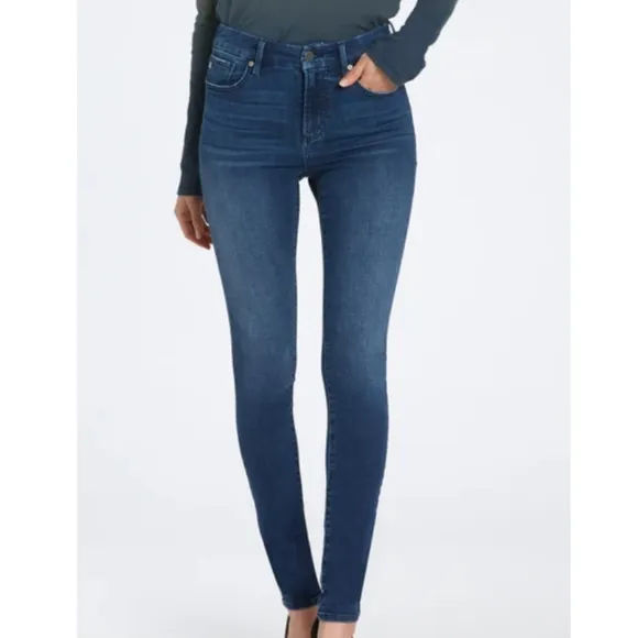 Dear John Olivia Super High Rise Skinny Shiloh Dark Wash Stretch Jean