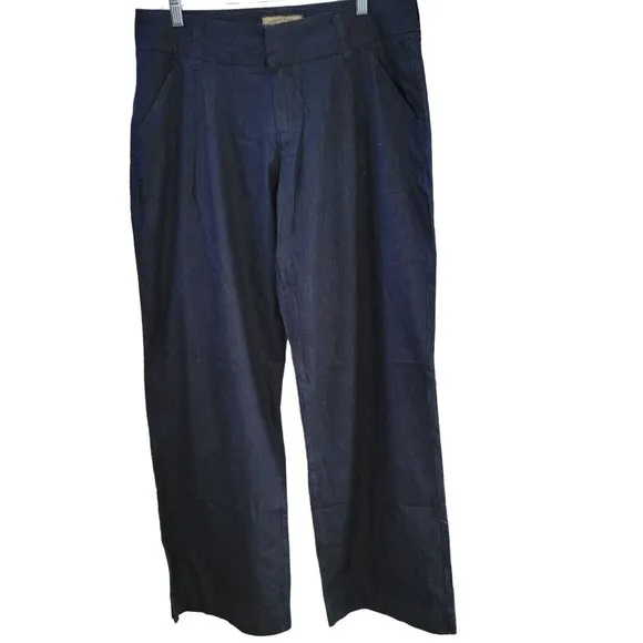 Dear John American Standard Sz 31 Blue 100% Cotton High Rise Wide Leg Trousers