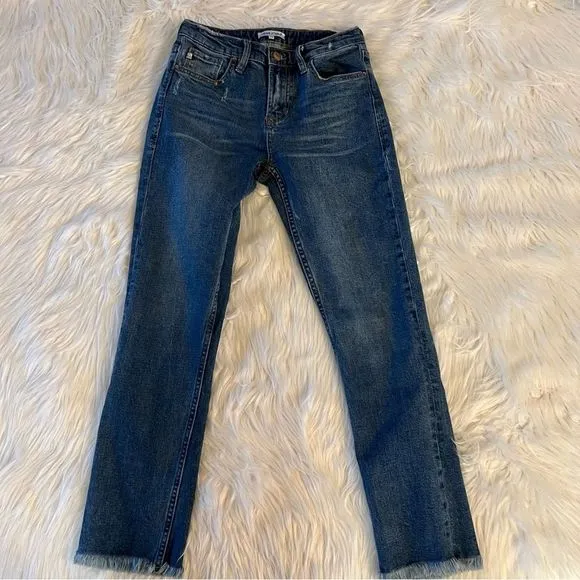 Dear John jeans Breckland Blair straight leg jeans raw hem ankle size 25