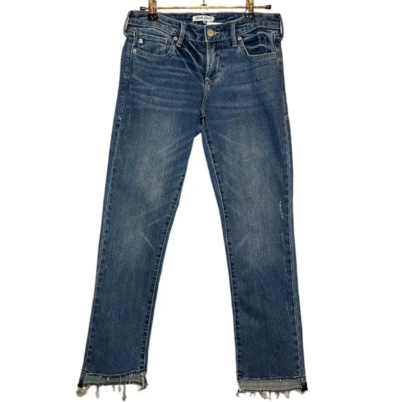 Dear John Liam Straight Leg Distressed Raw Hem Jeans, 25
          
      NWT