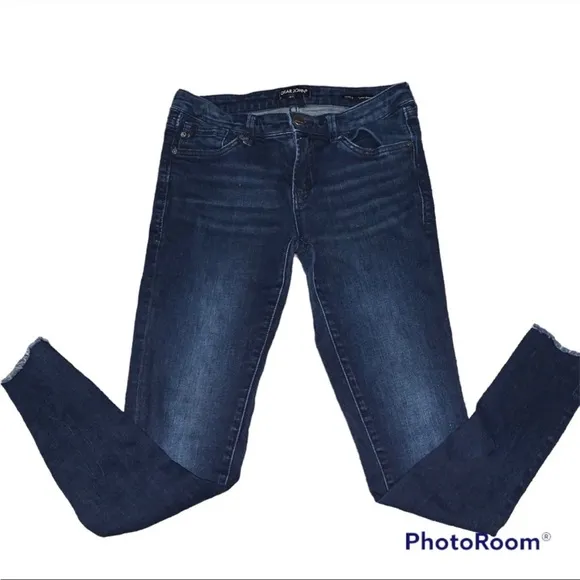 Y2K low rise dear John size 27 skinny jeans raw hem barbiecore laggenlook
