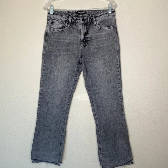 Dear John grey black acid wash wide leg cutoff jeans Sz 29