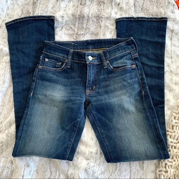 Denim & Supply Ralph Lauren Dark Wash Mid Rise Skinny Boot Cut Jeans