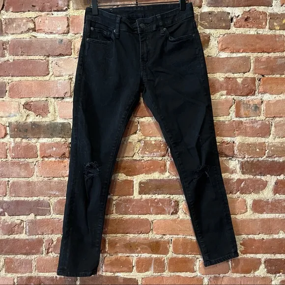 Denim & Supply Ralph Lauren Morgan Crop Skinny 27 Distressed Stretch