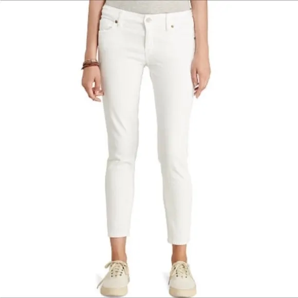 Denim & Supply Ralph Lauren Crop Skinny Off-White Jeans Size 26