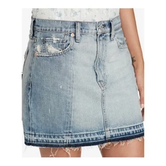 Ralph Lauren Denim & Supply Distressed Mini Skirt