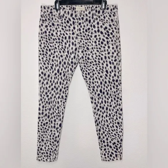 Denim & Supply jeans animal print skinny sz 32 Ralph Lauren purple spots