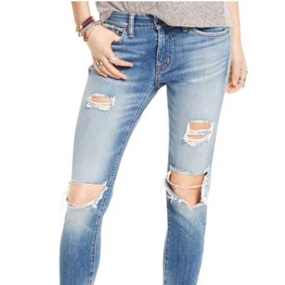 Denim & Supply Kayla Wash Distressed Skinny Jeans