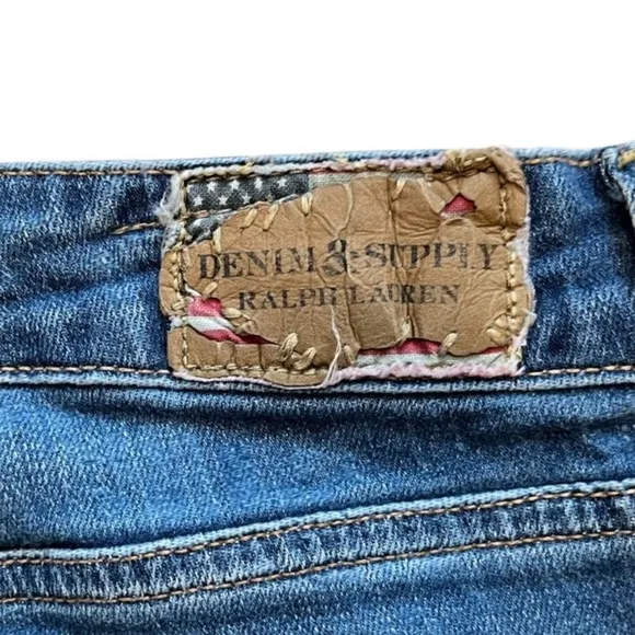 Denim & Supply Ralph Lauren Skinny Low Rise Distressed Ankle Crop Women 30 RL