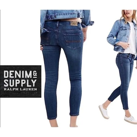 Denim & Supply Ralph Lauren Dark Wash Skinny Crop Jeans