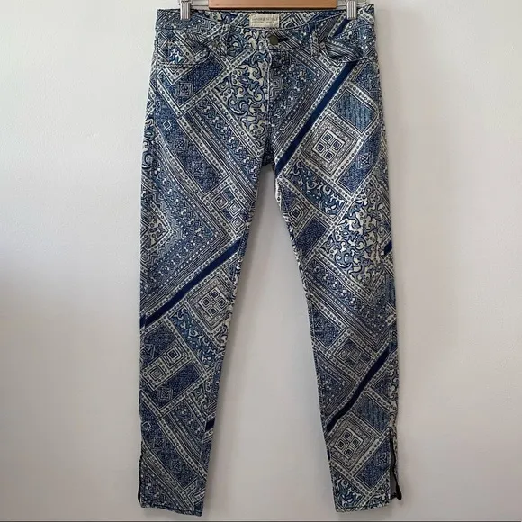 Denim & Supply Boho Denim Patterned Skinny Jeans