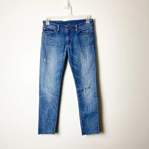 DENIM & SUPPLY RALPH LAUREN • Women’s Skinny Distressed Raw Hem Jeans Size 29