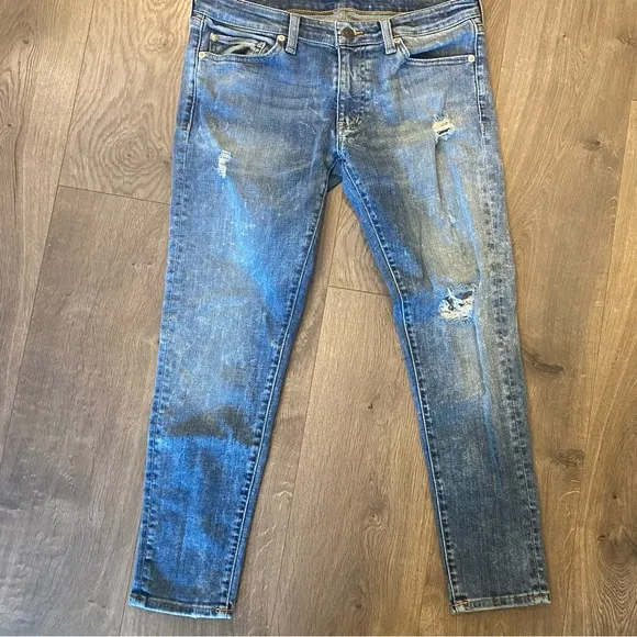 Ralph Lauren Denim & Supply Crop Skinny Distressed Jeans Size 29