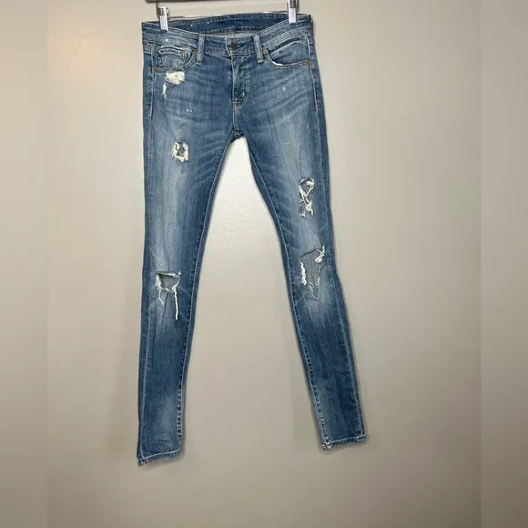 Denim & Supply Ralph Lauren skinny distressed trashed jeans size 27