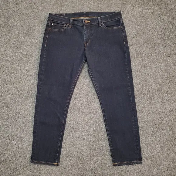 Denim & Supply Ralph Lauren Crop Skinny 32 (Meas 34x25 9.5" Rise) Dark Jeans A16