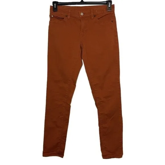 Denim & Supply Ralph Lauren Skinny Jeans Women Size 28 x 30 Rust Orange Cotton