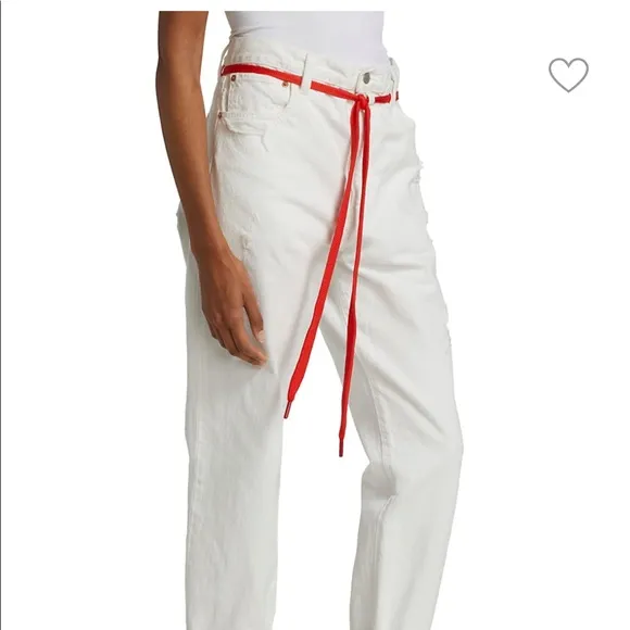 Anthropologie Denimist Harper Shoelace white Jeans NWT
          
      NWT