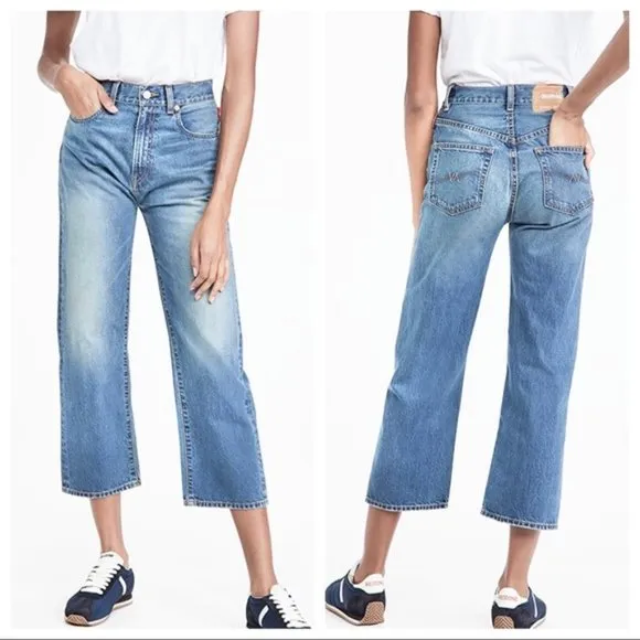 Denimist Cotton Mote Wash Tracer Kick Cropped Jeans