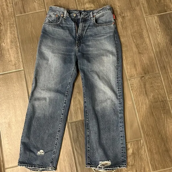 Denimist Pierce High-Rise Distressed Jeans