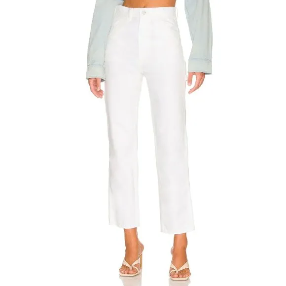 NEW Size 30 10 Womens Denimist Chapel Carpenter High-Rise Pants in White DS…